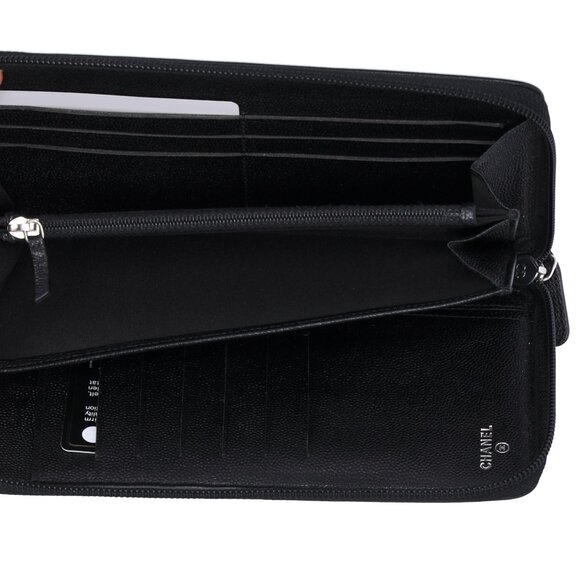 CHANEL Unisex CC Button Business Wallet Black Grained Calfskin - Picture 7 of 7